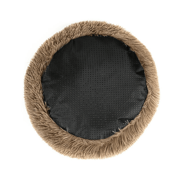Round Plush Pet Bed for Dogs & Cats,Fluffy Soft Warm Calming Bed Sleeping Kennel Nest 3
