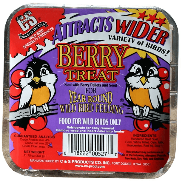 C&S Berry Treat Suet Wild Bird Food 1