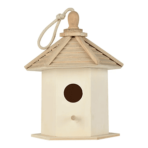 Pompotops Outside Wooden Bird House for Small Bird Chickadees Sparrows