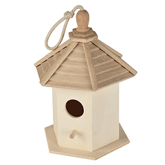 Pompotops Outside Wooden Bird House for Small Bird Chickadees Sparrows