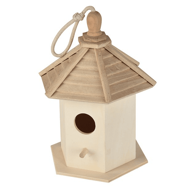Pompotops Outside Wooden Bird House for Small Bird Chickadees Sparrows 2