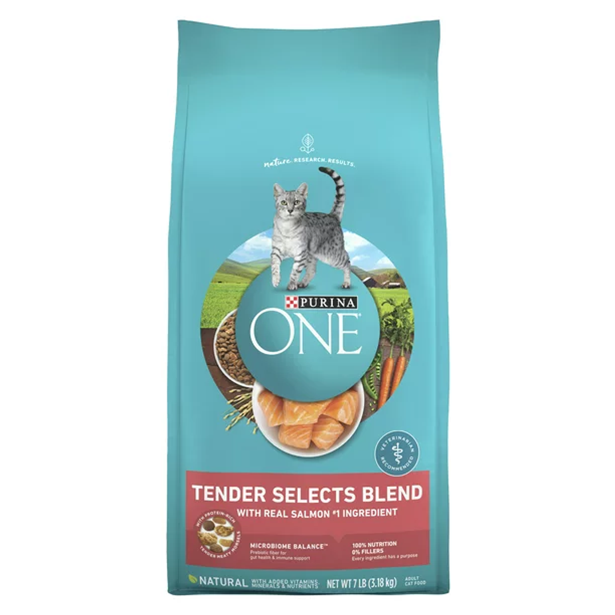 Purina One Tender Selects Blend Dry Cat Food Salmon