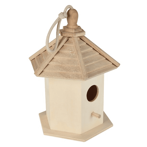Pompotops Outside Wooden Bird House for Small Bird Chickadees Sparrows 3