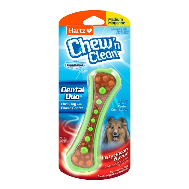 Hartz Chew 'n Clean Dental Duo Dog Toy
