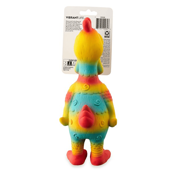 Vibrant Life Playful Buddy Tie Dye Chicken Dog Toy 3