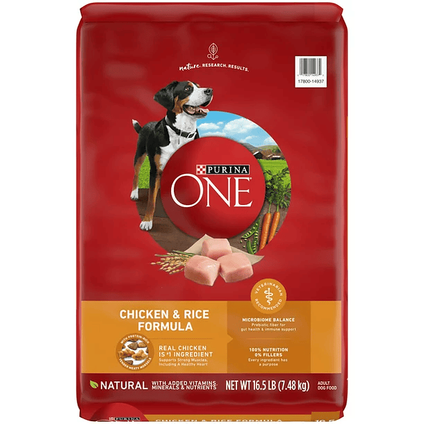 Purina One Dry Dog Food para perros adultos Fórmula de pollo y arroz 3