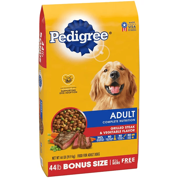 Pedigree Complete Nutrition Grilled Steak & Vegetable Flavor Dry Dog Food for Adult Dog 3