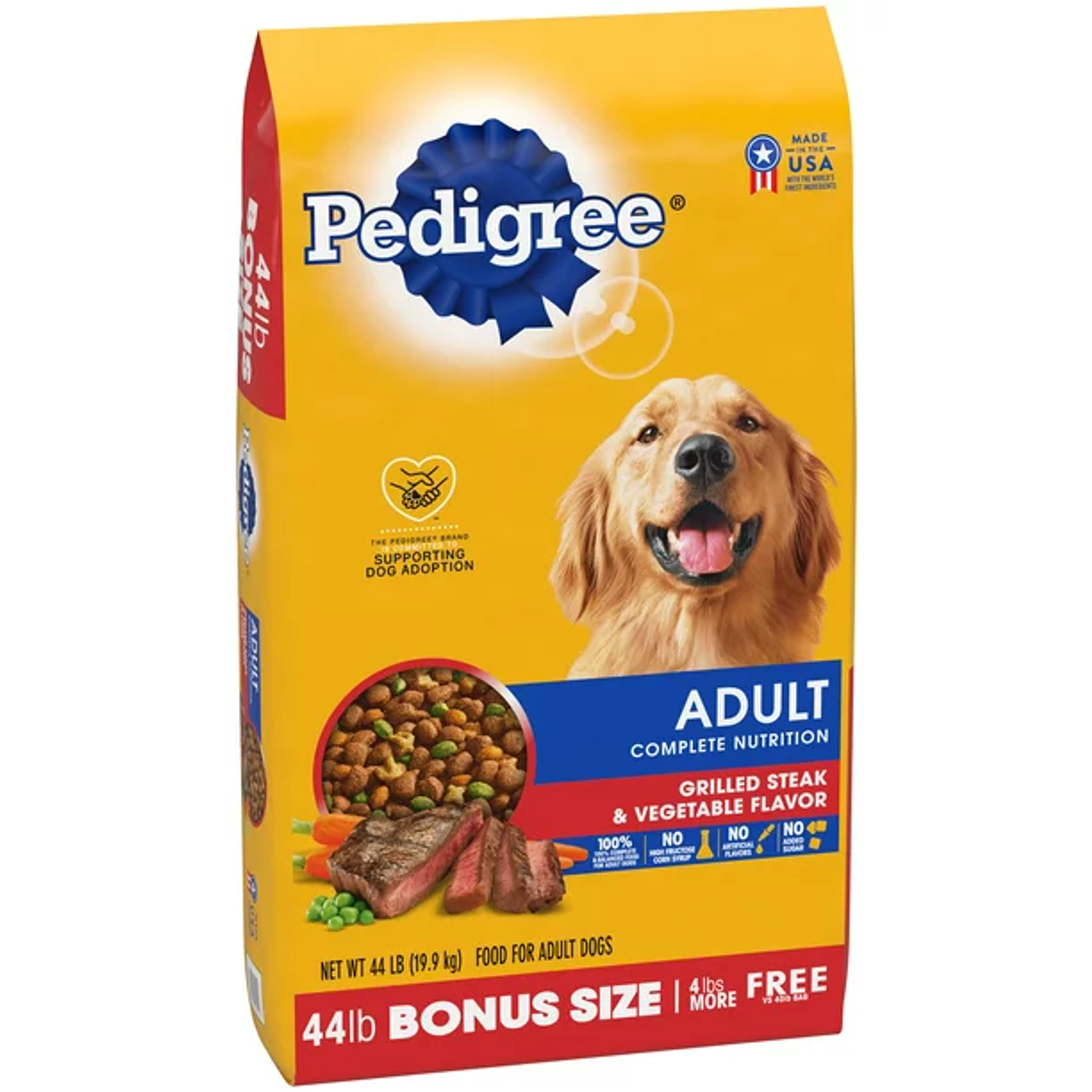 Pedigree Complete Nutrition Alimento seco para perros adultos con sabor a bistec a la parrilla y vegetales 3