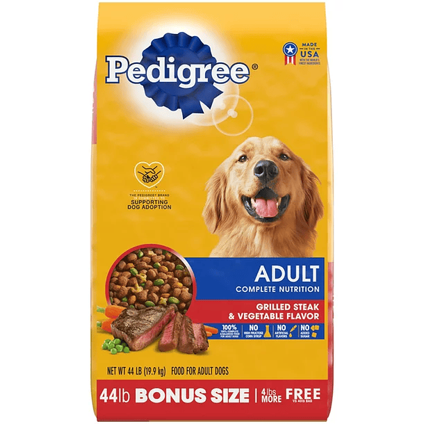 Pedigree Complete Nutrition Grilled Steak & Vegetable Flavor Dry Dog Food for Adult Dog 5