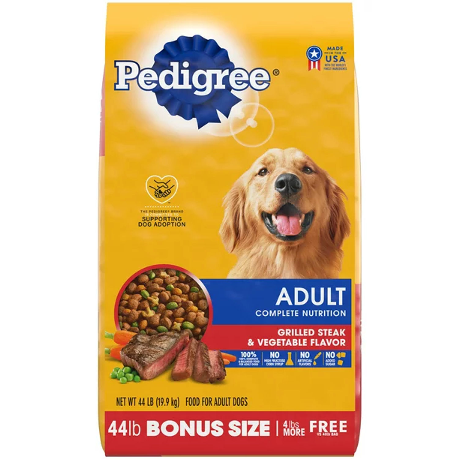 Pedigree Complete Nutrition Alimento seco para perros adultos con sabor a bistec a la parrilla y vegetales 5