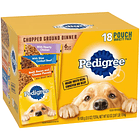 Pedigree Chopped Ground Dinner Meaty Wet Dog Food para perros adultos paquete variado, (18) bolsas de 3.5 oz 5