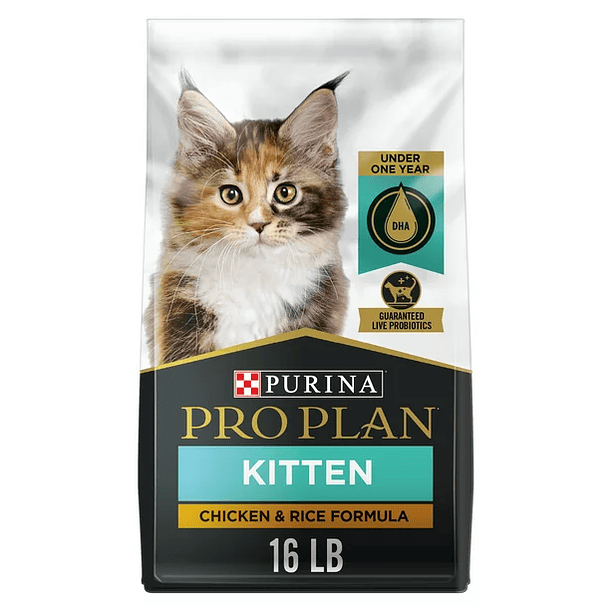 Purina Pro Plan Dry Kitten Comida para gatitos Pollo Arroz Comida seca para gatos