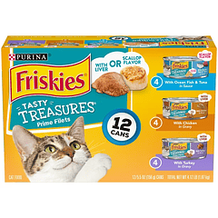 Friskies Gravy Wet Cat Food Paquete variado, Tasty Treasures Prime Filets