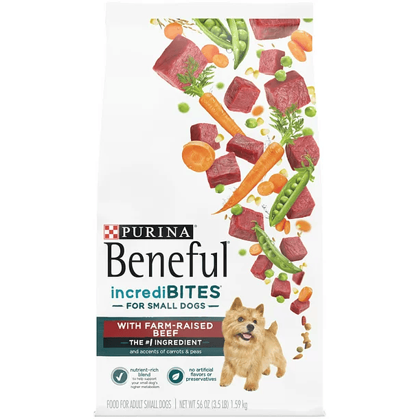 Purina Beneful Incredibites para perros pequeños Alimento seco para perros Carne de res criada en granja 5