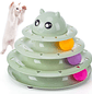 Suhaco juguetes interactivos para gatos divertido rodillo ejercicio mascota 3 nivel torre juguete - Miniatura 2