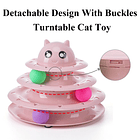 Suhaco juguetes interactivos para gatos divertido rodillo ejercicio mascota 3 nivel torre juguete 3