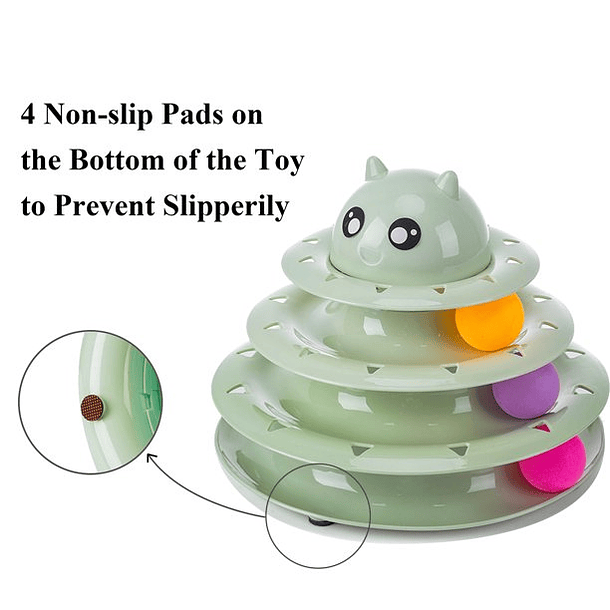 Suhaco Interactive Cat Toys Funny Roller Exercise Pet 3 Level Tower Toy 4