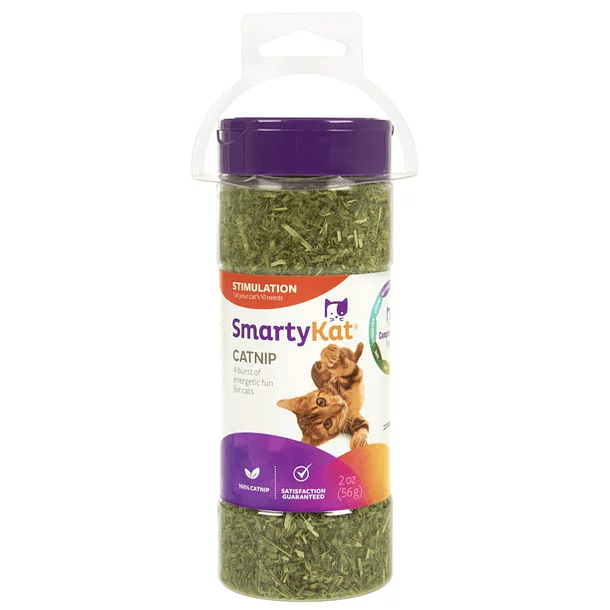 SmartyKat Catnip For Cats, Natural, Pure & Potent, Resealable Shaker Canister