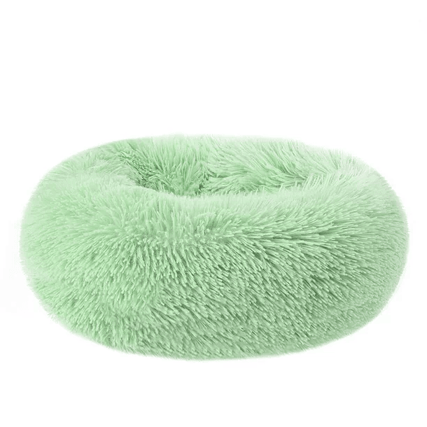 Cama redonda de peluche para animais de estimação para cães e gatos, cama fofa, macia, quente e calmante, ninho de canil para dormir 8