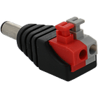 Dc macho saída +/ - de 2 terminais 2