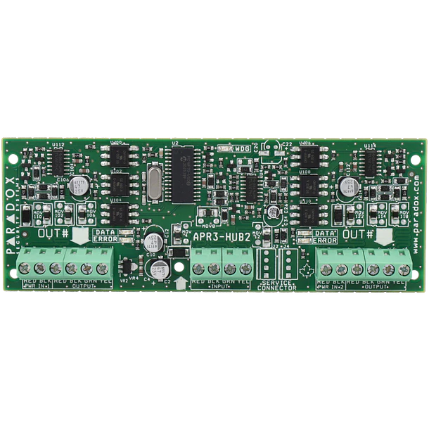 Módulo isolador e amplificador de sinal para bus PARADOX 2