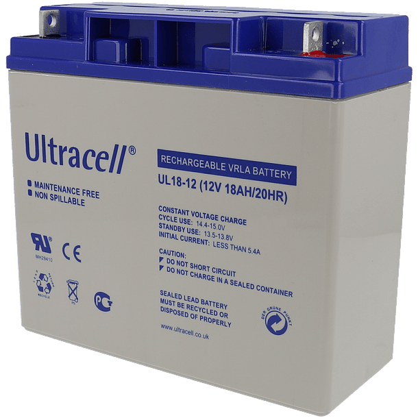 Bateria Chumbo 12V 18Ah (181 x 77 x 167 mm) - Ultracell 2
