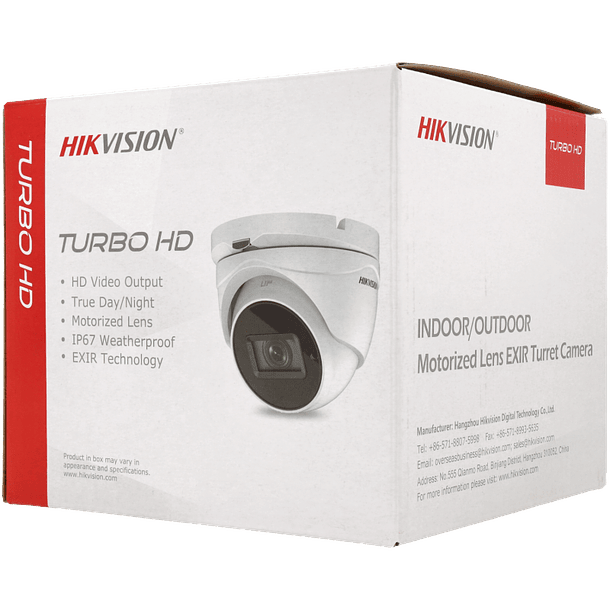 Câmara HIKVISION PRO dome hd-tvi de 5 megapixels e lente zoom óptico 2