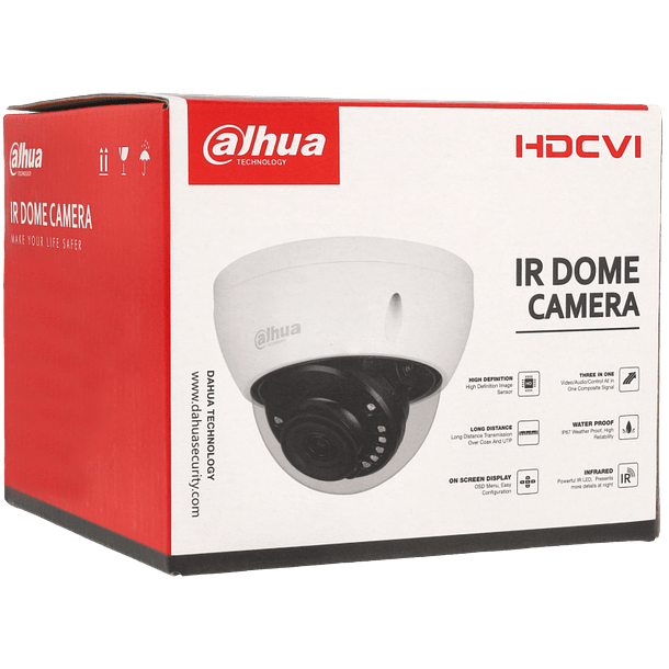 Câmara DAHUA dome hd-cvi de 2 megapixels e lente fixa 4