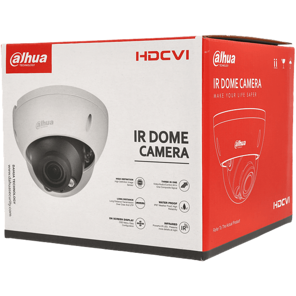 Câmara DAHUA dome hd-cvi de 5 megapixels e lente zoom óptico 4
