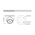 Câmara DAHUA dome 4 em 1 (cvi, tvi, ahd e analógico) de 8 megapixels e lente fixa 3