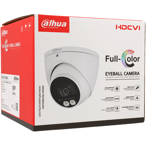 Câmara DAHUA dome hd-cvi de 2 megapixels e lente fixa 1