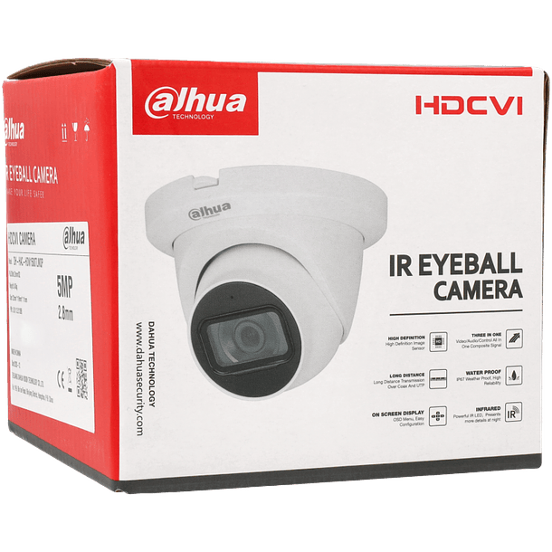 Câmara DAHUA dome hd-cvi de 5 megapixels e lente fixa 2