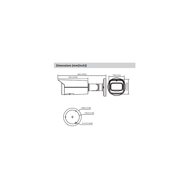 Câmara DAHUA bullet ip de 2 megapixels e lente zoom óptico 2