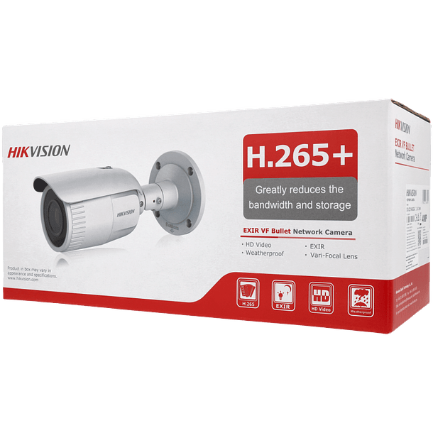 Câmara HIKVISION PRO bullet ip de 4 megapixels e lente zoom óptico 1