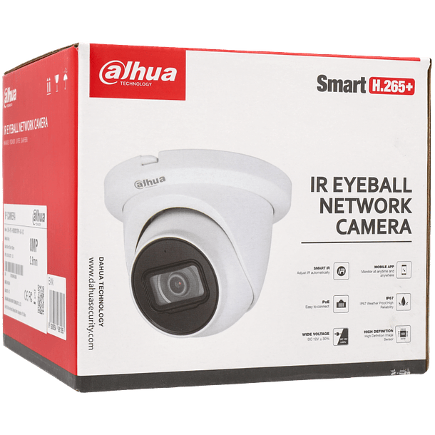 Câmara DAHUA dome ip de 8 megapixels e lente fixa 3