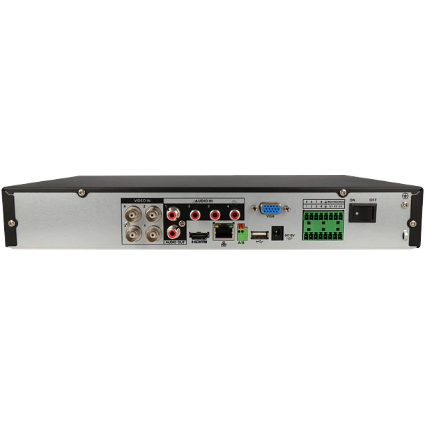 Gravador 5 em 1 (hd-cvi, hd-tvi, ahd, analógico e ip) DAHUA de 4 canais e 8 mpx de resoluçao máxima 1