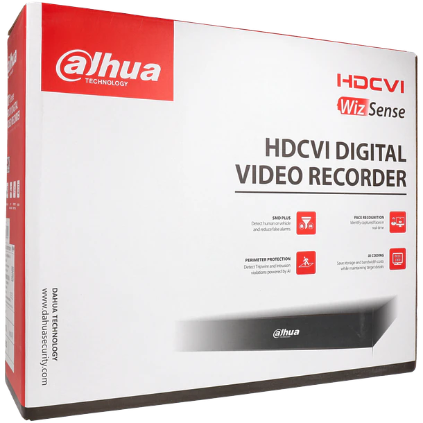 Gravador 5 em 1 (hd-cvi, hd-tvi, ahd, analógico e ip) DAHUA de 4 canais e 8 mpx de resoluçao máxima 2