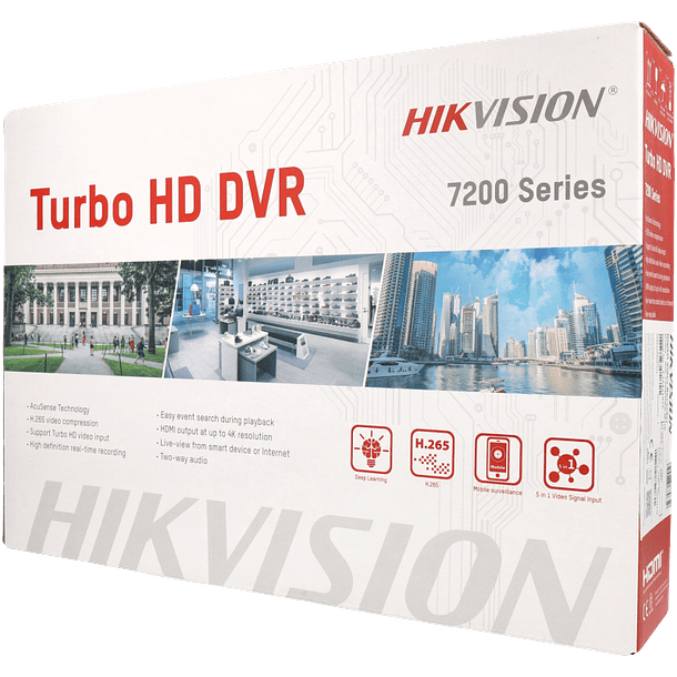 Gravador 5 em 1 (hd-cvi, hd-tvi, ahd, analógico e ip) HIKVISION PRO de 8 canais e 2 mpx de resoluçao máxima 1