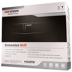 Gravador ip HIKVISION de 4 canais e 4 mpx de resoluçao com 4 portas PoE