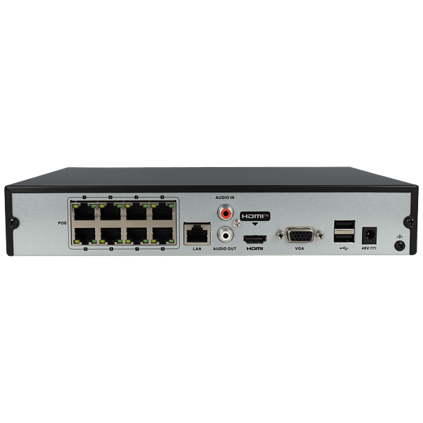 Gravador ip HIKVISION de 8 canais e 8 mpx de resoluçao com 8 portas PoE 1