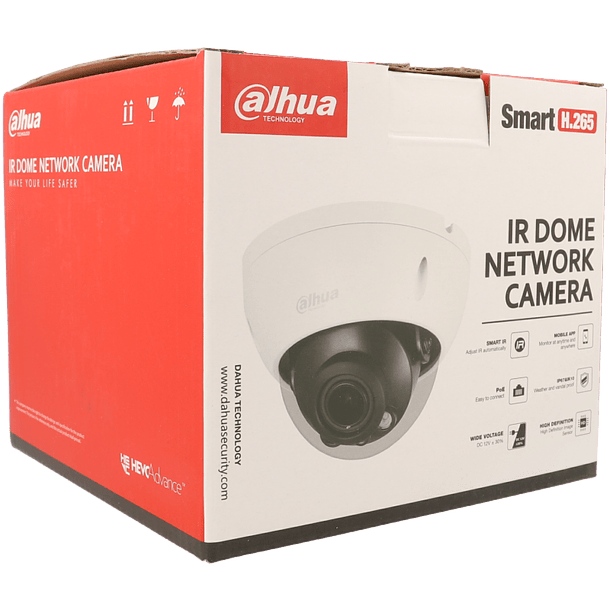 Câmara DAHUA dome ip de 2 megapixels e lente zoom óptico 2