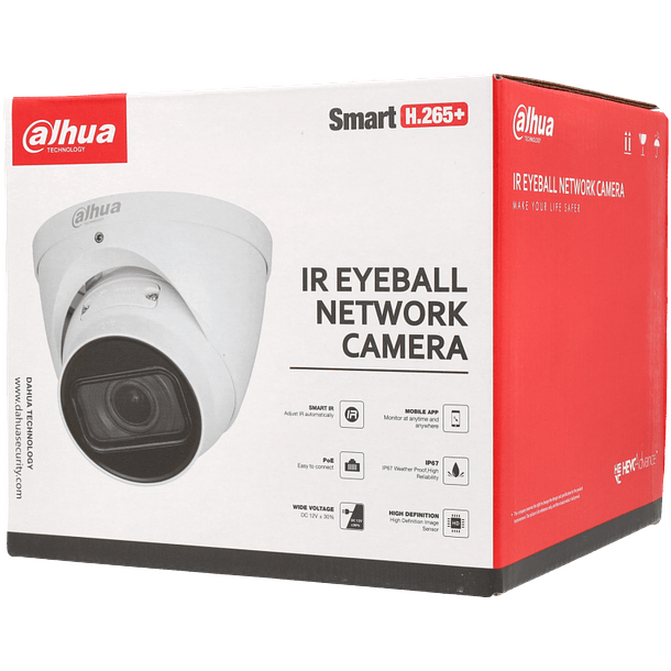 Câmara DAHUA dome ip de 4 megapixels e lente zoom óptico 3