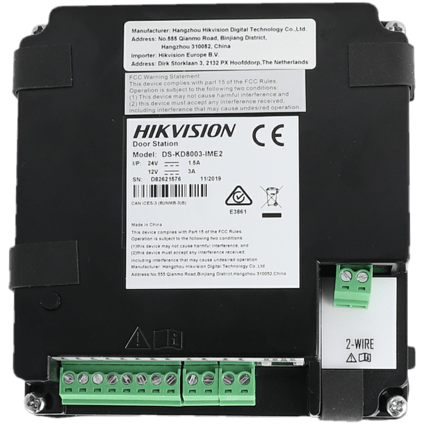 Vídeo porteiro HIKVISION PRO 2 fios de parede 1