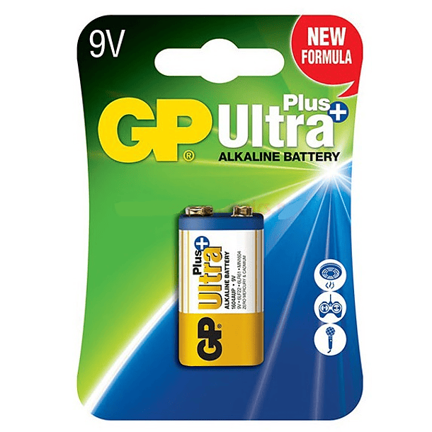 Pilha Alcalina 6LR61 9V (ULTRA PLUS+) - GP 