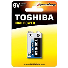 Pilha Alcalina 9V 6LR61 - TOSHIBA