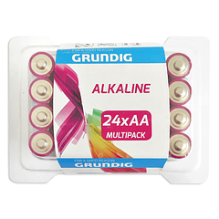 Pack 24x Pilhas Alcalinas LR6 AA 1,5V - GRUNDIG