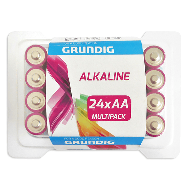 Pack 24x Pilhas Alcalinas LR6 AA 1,5V - GRUNDIG 1