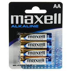 Blister 4 Pilhas Alcalinas 1,5V LR06 AA - MAXELL