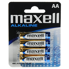 Blister 4 Pilhas Alcalinas 1,5V LR06 AA - MAXELL