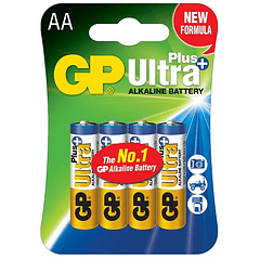 Blister 4 Pilhas Alcalinas LR6 AA (ULTRA PLUS+) - GP